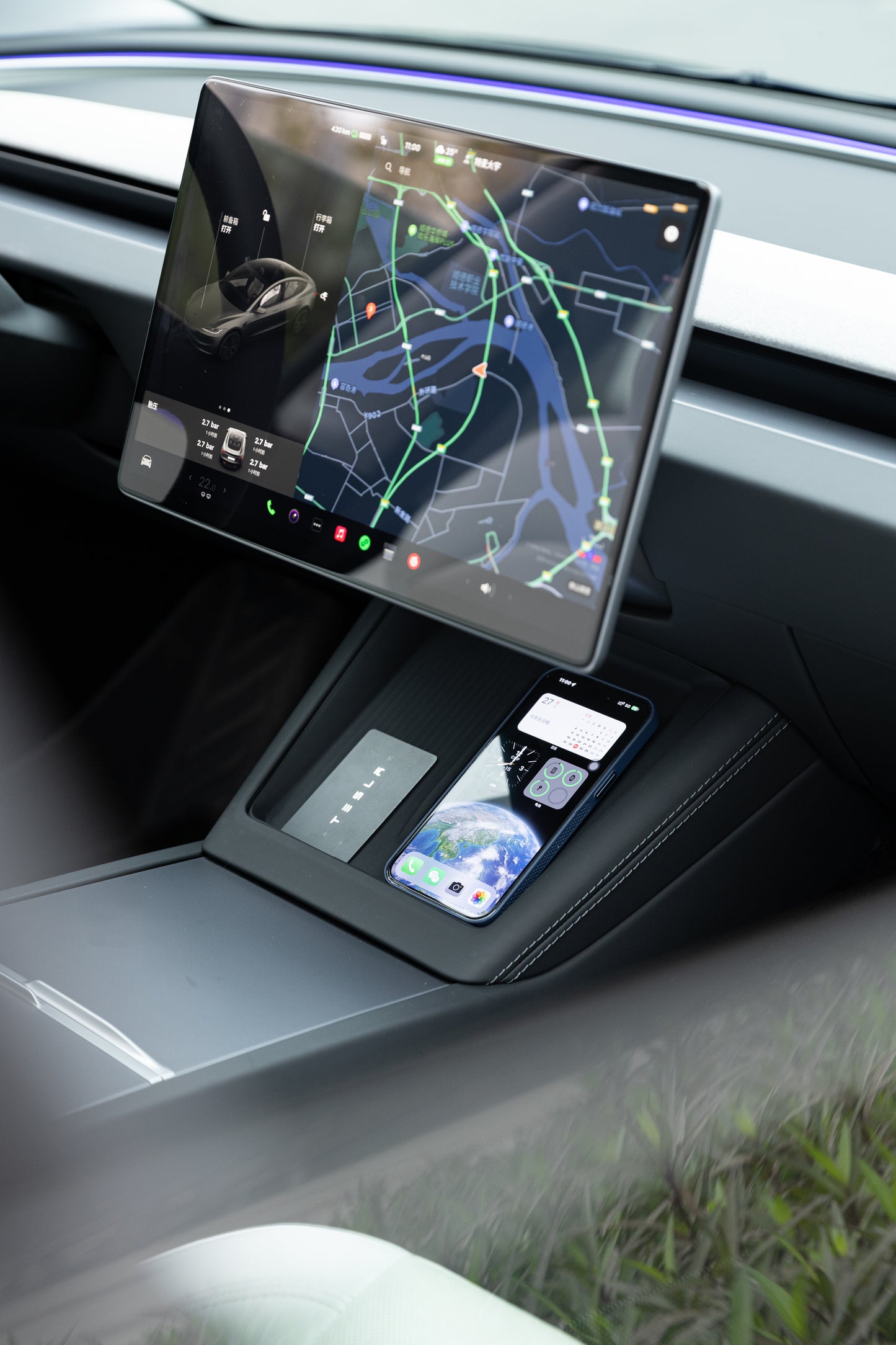 Wireless charging silicon pad for tesla model 3 Highland 2024