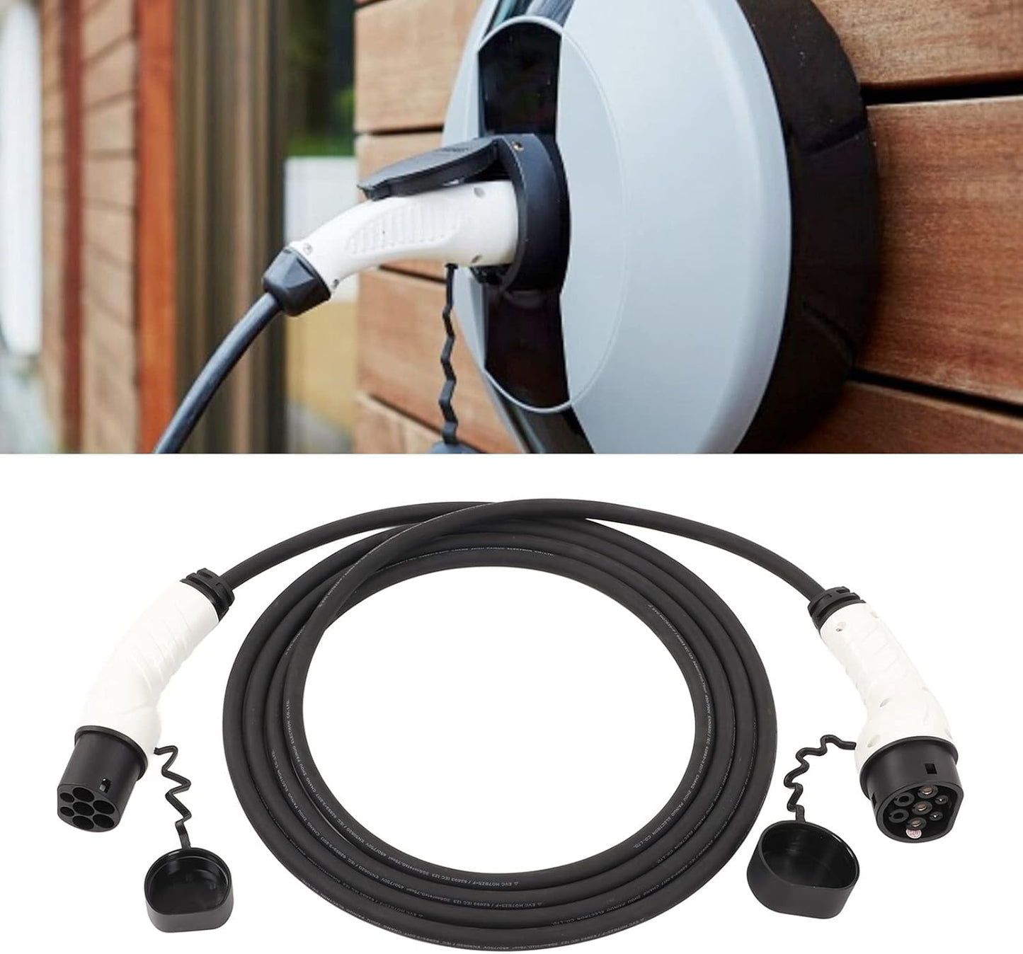 Type2 to type2 3-phase 16A 11KW charging cable,10M