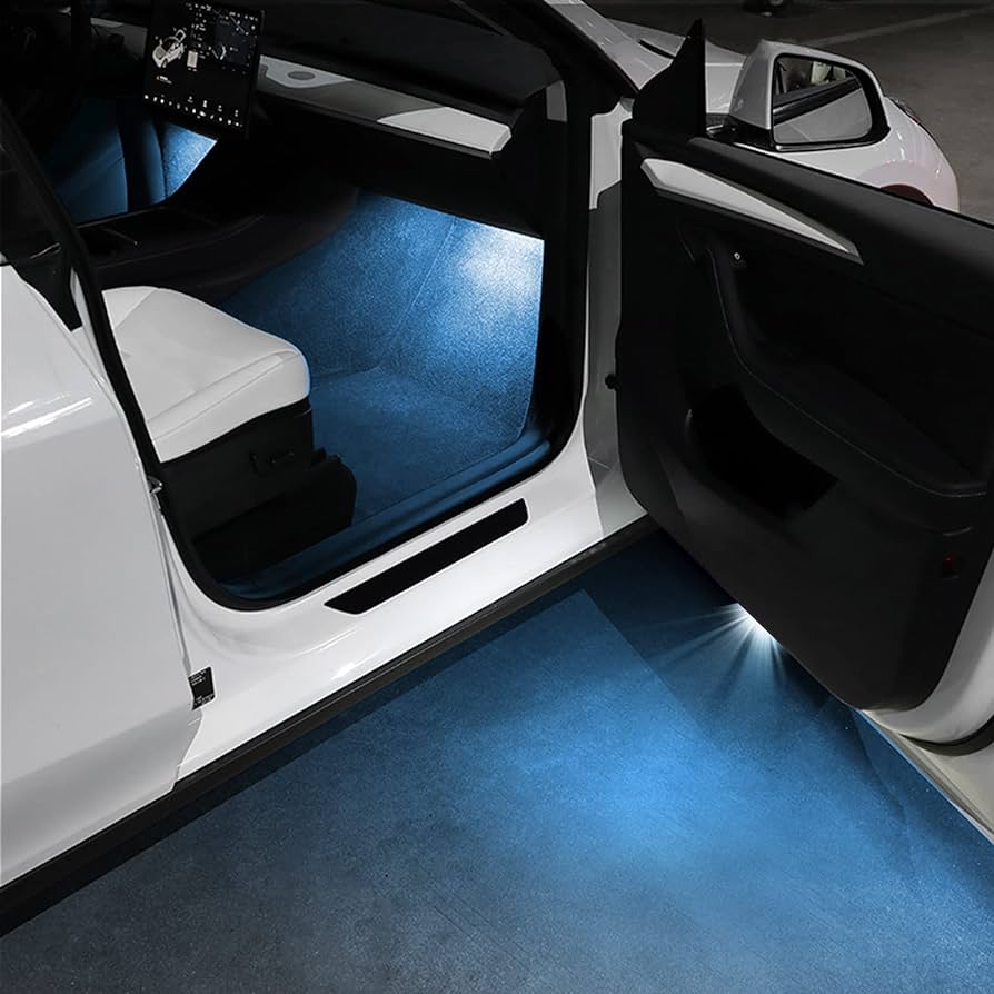 Temai Pair Of Colored Led Lights Designed To Light Up The Footwell And Trunk yellow