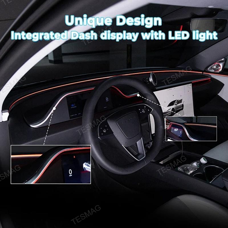 Tesla model 3 highland 2024 Apple Carplay/Android integrated instrument cluster display v8.9 ultra