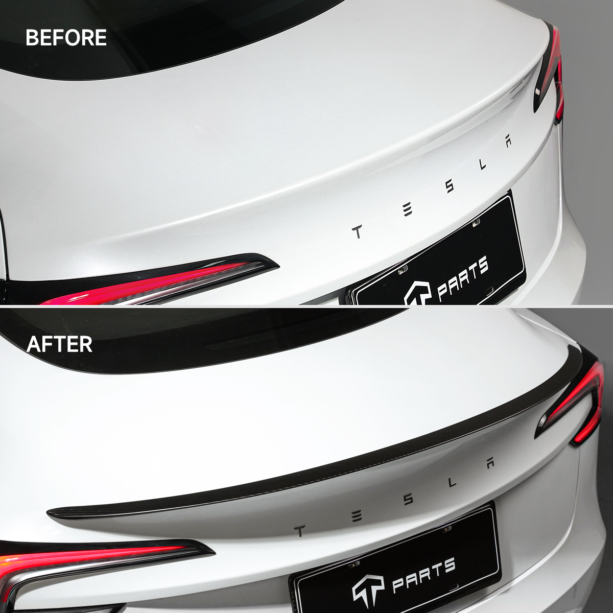 Real Carbon Fiber Performance Spoiler - For Tesla Model 3 2024 Highland & Model Y juniper 2025