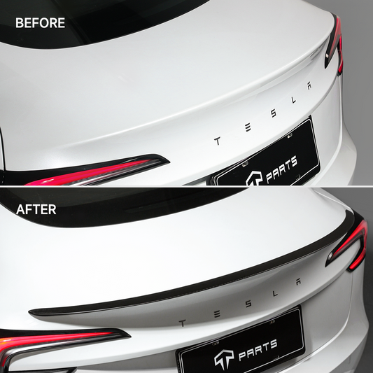 Real Carbon Fiber Performance Spoiler -  For Tesla Model 3 2024 Highland & Model Y juniper 2025