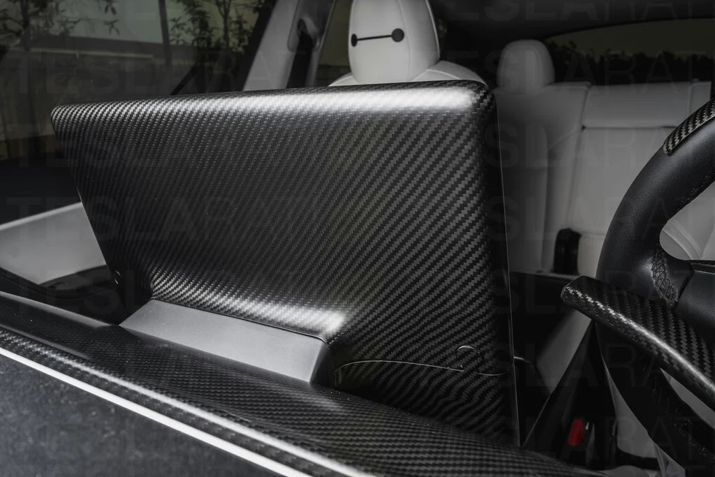 Temai Carbon Fiber Cover For Center Display Compatible With Model 3/Y