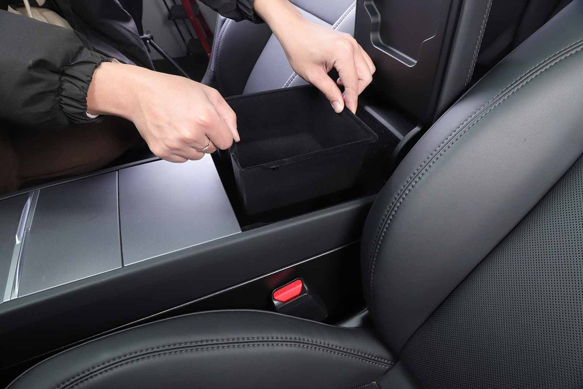 Center console tray fabric rear only for Tesla model 3 highland 2024