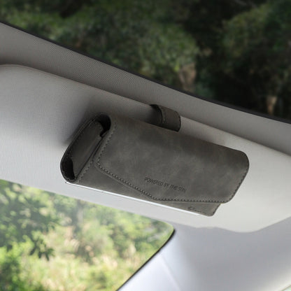 Magnetic Suede Sunglasses Case for Tesla