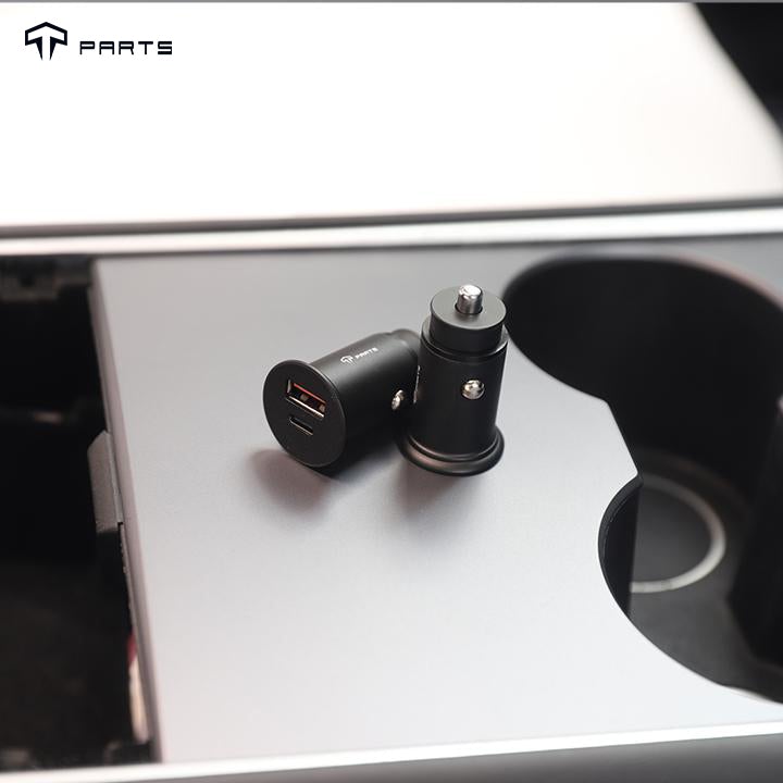 Tparts Dual Port Mini Fast Car Charger