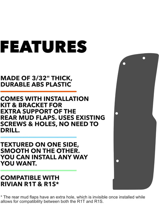 Mud Flaps For Rivian R1T/R1S Standard