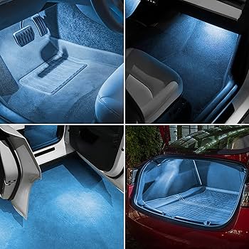 Temai  colored LED lights designed to light up the footwell and trunk 4pcs