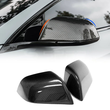 Temai Real Carbon Exterior Rear View Side Mirror Guard Cover Trim For Model 3/Y