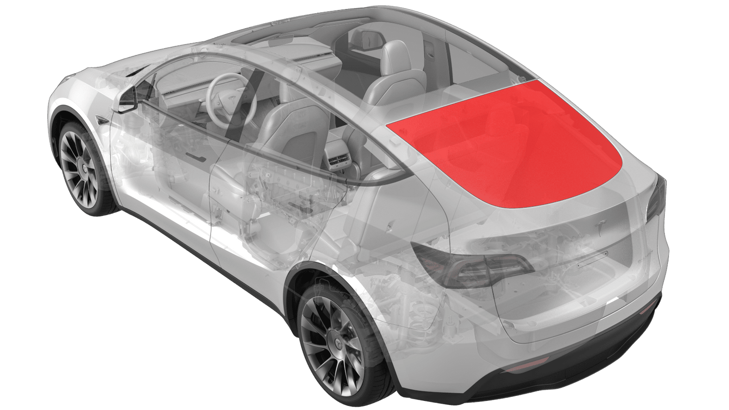 Rear windshield for tesla model Y