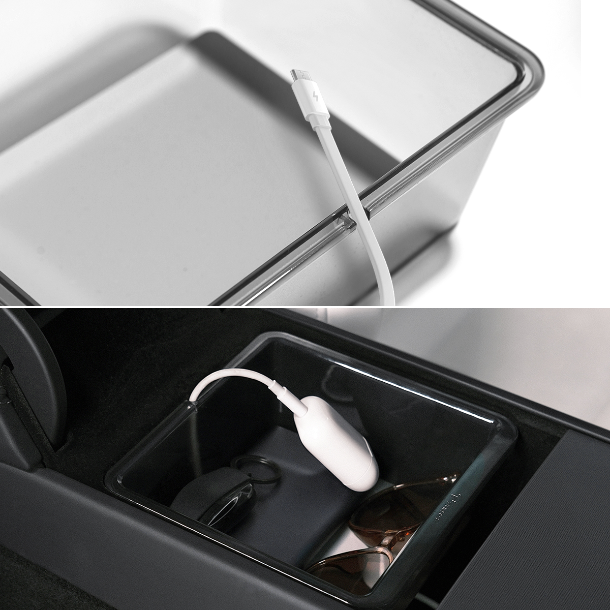 Armrest Clear Storage Box/Console Clear Storage Drawer For Tesla Model 3 Highland