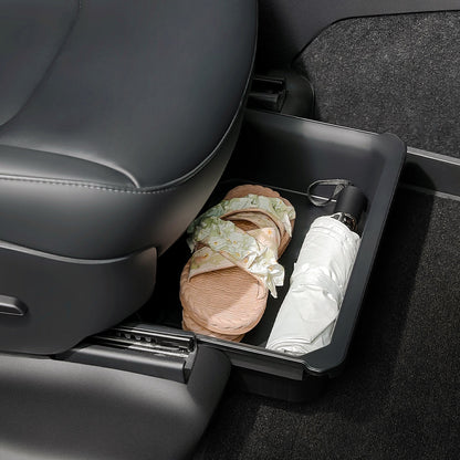 Dual-Layer Under Seat Storage Drawer For Tesla Model Y