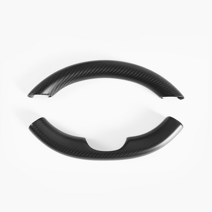 Real Carbon Fiber Steering Wheel Cover For Tesla Model Y Model 3