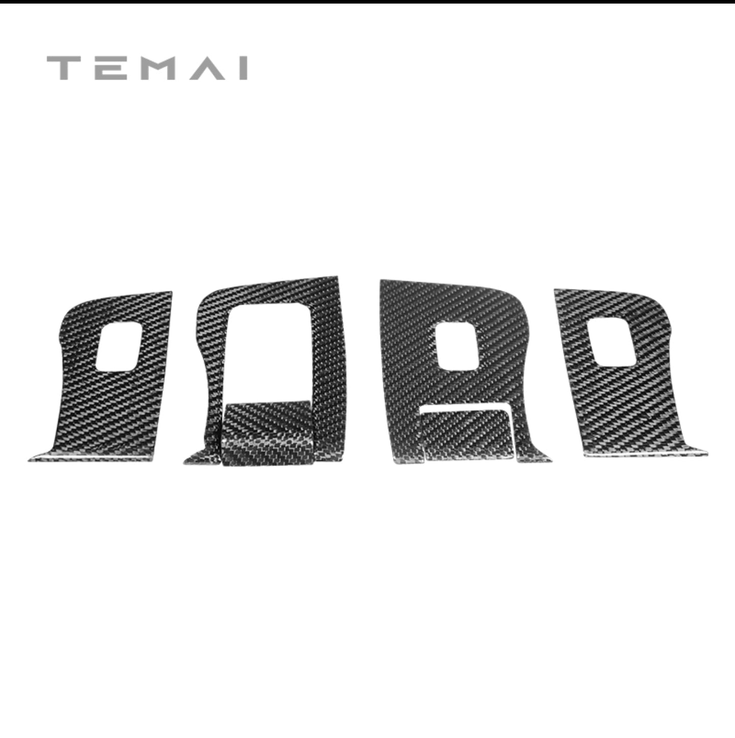 Temai Interior Trim Window Lifter Switch Buttons Decorative Frame Cover Stickers For Model 3