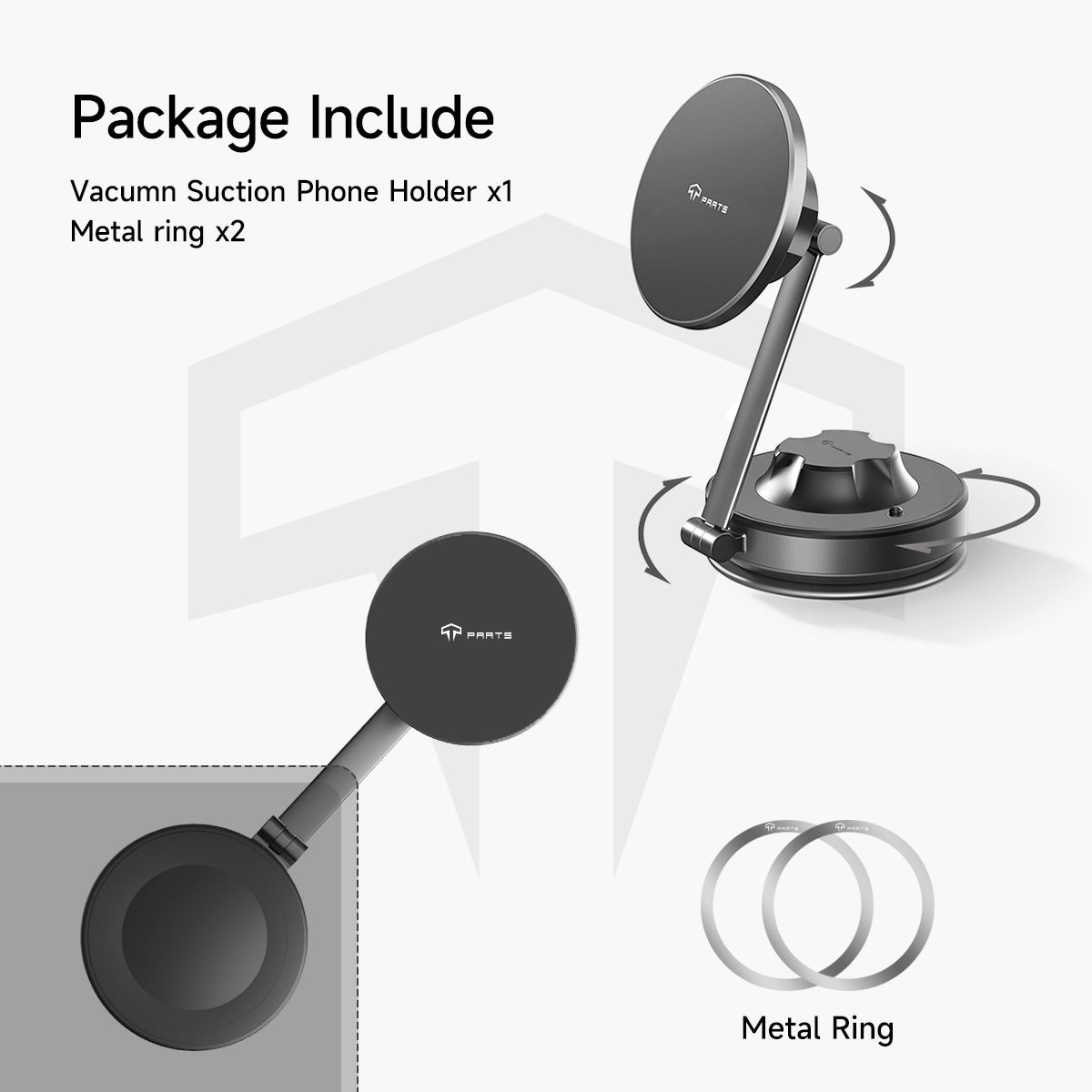 Vacuum Suction Phone Holder for Tesla